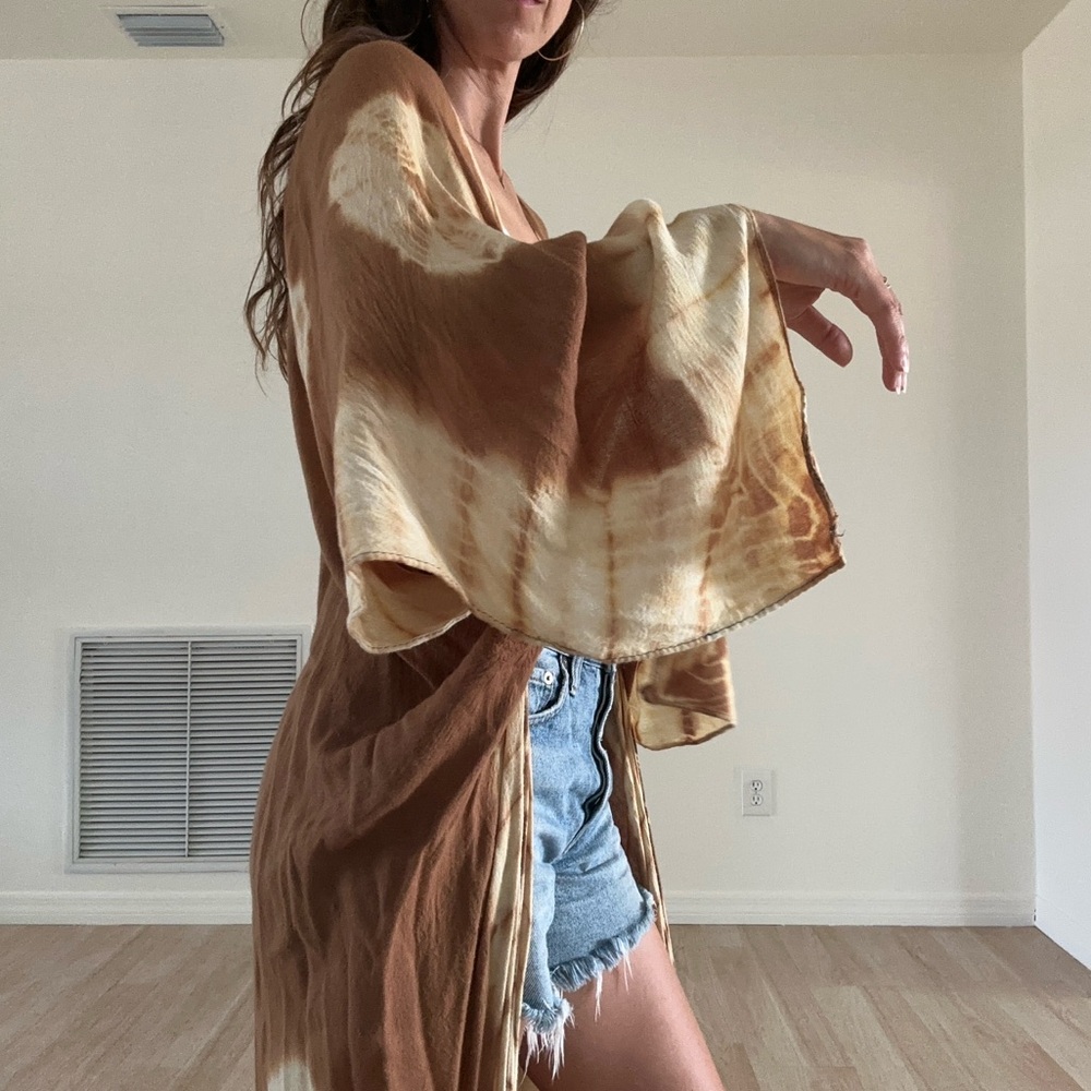 Free People Tie-Dye Kimono Jacket